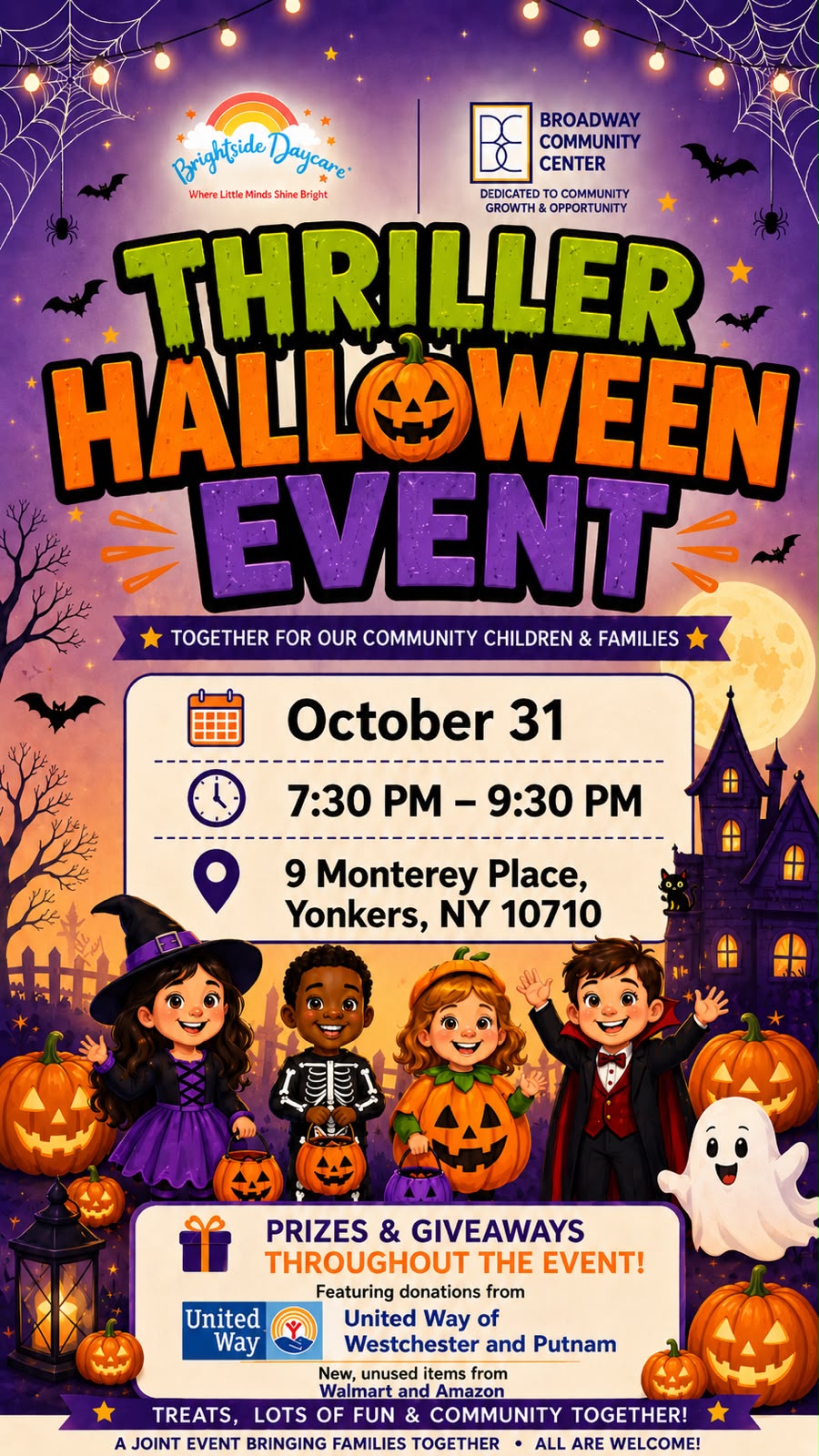 Thriller Halloween Event Flyer - October 31 at 9 Monterey Place Yonkers